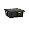 Bac de rétention en PE CEMO 400/4, avec 4 grilles en PE, L 1290 x P 1290 x H 500 mm, 400 l, pour 4 fûts de 200 l, jusqu'à 1200 kg