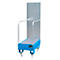 Bac de rétention mobile LPW 60-3, avec panneau perforé, en acier, capacité 2 fûts de 60 L, bleu