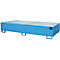Bac de rétention pour le rayonnage des entrepôts type RW/GR 2700-3, avec caillebotis, bleu RAL 5012