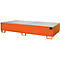 Bac de rétention pour le rayonnage des entrepôts type RW/GR 2700-3, avec caillebotis, orange RAL 2000
