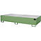 Bac de rétention pour le rayonnage des entrepôts type RW/GR 2700-3, avec caillebotis, vert RAL 6011