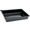 Bac de rétention pour petits conteneurs, capacité 16 l, sans grille, l. 530 x P 400 x H 100 mm, polyéthylène, noir