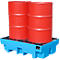 Bac de rétention WP-PE 2/ - PE - pour palettes - 230 litres - L 1230 x l. 830 x H 330 mm - bleu