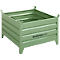 Bac de transport et gerbable Schäfer Shop Select, avec parois fixes, L 1050 x P 850 x H 670 mm, vert réséda RAL 6011, jusqu'à 1500 kg