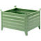 Bac de transport et gerbable Schäfer Shop Select, avec parois fixes, L 1050 x P 850 x H 670 mm, vert réséda RAL 6011, jusqu'à 1500 kg