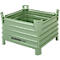 Bac de transport et gerbable Schäfer Shop Select, L 1080 x P 880 x H 690 mm, vert réséda RAL 6011, jusqu'à 2000 kg