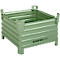 Bac de transport et gerbable Schäfer Shop Select, L 1080 x P 880 x H 690 mm, vert réséda RAL 6011, jusqu'à 2000 kg