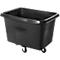 Bac de transport Rubbermaid Cube Truck, 0,39 m³, jusqu'à 227 kg, avec roulettes, noir
