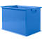 Bac gerbable série 14/6-2Z, en polypropylène, avec poignée encastrée, capacité 33 L, bleu