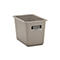 Bac rectangulaire standard, gris, 200 L haut