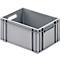 Bac Ringoplast Euro Box - adapté aux inserts pour bac - l. 400 x P 300 x H 193 mm - poignées ouvertes - gris