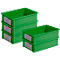 Bacs à empiler série 14/6-2-H - plastique PP - L 465 x P 314 x H 120 mm -12 L - vert - 5 pièces 