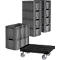 Bacs Euro série LTF 6320, PP, L 600 x l. 400 x H 320 mm, 62,7 L, jusqu'à 30 kg, 10 p. + plateau roulant gratuit