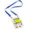 Badges A6 avec cordon textile duo, 10 p., bleu foncé
