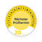 Badges de test Avery Zweckform prochaine date 20xx, Ø 30 mm, film PVC sur papier, jaune