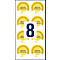 Badges de test Avery Zweckform prochaine date 20xx, Ø 30 mm, film PVC sur papier, jaune