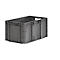 Bak in euro-maat LTF 6320 -  gerecycled PP - L 600 x B 400 x H 320 mm - 62,7 l - tot 30 kg - ijzergrijs