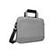 Graue Laptoptasche mit Tragegriff und Schultergurt. Der untere Teil ist etwas dunkler.