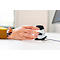 BakkerElkhuizen DXT 2 Precision Mouse, kabelgebunden, vier DPI Stufen (500, 1000, 1500, 2000), Laser-Sensor, Plug & Play, ergonomisch, für Rechts- und Linkshänder, B 45 x H 81 x T 56 mm, grau/silber