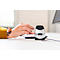 BakkerElkhuizen DXT 2 Precision Mouse, kabelgebunden, vier DPI Stufen (500, 1000, 1500, 2000), Laser-Sensor, Plug & Play, ergonomisch, für Rechts- und Linkshänder, B 45 x H 81 x T 56 mm, grau/silber