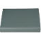 Bord arrondi gris-vert d'un objet.