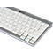 BakkerElkhuizen Tastatur UltraBoard 950 V2 Wireless, Bluetooth, 3 m Reichweite, HotKeys, USB-C, QWERTZ, dunkelgrau/hellgrau