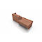 Balie Spezia, opbergplek, links, B 3060 x D 1125 x H 1130 mm, notenhout-Canaletto-patroon
