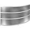 Balie Tool, rond, B 1940 x D 850 x H 1100 mm, antraciet/rvs-afwerking
