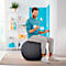Balle d'assise Ergo Cosy Leitz, Ø 650 mm, revêtement en tissu gris