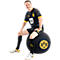 Ballon d'assise, avec logo BVB, produit officiel de la licence, avec poignée, Ø env. 650 mm, polyester &amp; PVC, noir