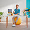 Ballon d'assise Ergo Cosy Leitz, Ø 650 mm, revêtement en tissu, jaune