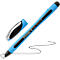 Blue pen, cap next to it. Text: Schneider Slider Memo X8. Black line.
