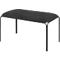 Banc Bistro, assise en similicuir noir