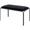 Banc Bistro, assise velours noir