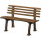 Banc de jardin, 2 places, L 1200 mm, brun