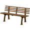 Banc de jardin, 3 places, L 1500 mm, brun