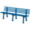 Banc de jardin, 4 places, L 2000 mm, bleu