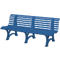 Banc de parc, 4 places, L 2000 mm, bleu