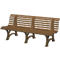 Banc de parc, 4 places, L 2000 mm, brun