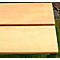 Banc de parc, en bois de garapa et structure en acier inoxydable, avec dossier L 2000 x P 300 x H 830 mm