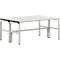 Banc de vestiaires, fil en inox/alu, double, L 1015 mm, gris clair