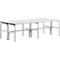 Banc de vestiaires, fil en inox/alu, double, L 1500 mm, gris clair