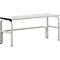 Banc de vestiaires, fil en inox/alu, simple, L 1015 mm, gris clair