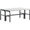 Banc de vestiaires, fils en acier/alu, double, 1015 mm de long, anthracite