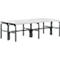 Banc de vestiaires, fils en acier/alu, double, 1500 mm de long, anthracite