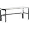 Banc de vestiaires, fils en acier/alu, simple, 1015 mm de long, anthracite