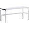 Banc de vestiaires, fils en acier/alu, simple, 1015 mm de long, gris clair