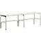 Banc de vestiaires, fils en acier/alu, simple, 1500 mm de long, gris clair