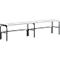 Banc de vestiaires, fils en acier/alu, simple, 2000 mm de long, anthracite
