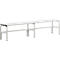 Banc de vestiaires, fils en acier/alu, simple, 2000 mm de long, gris clair